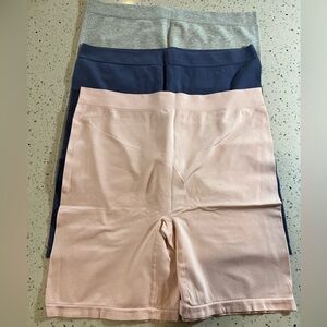 Breezies Pink, Navy, and Grey Shorts